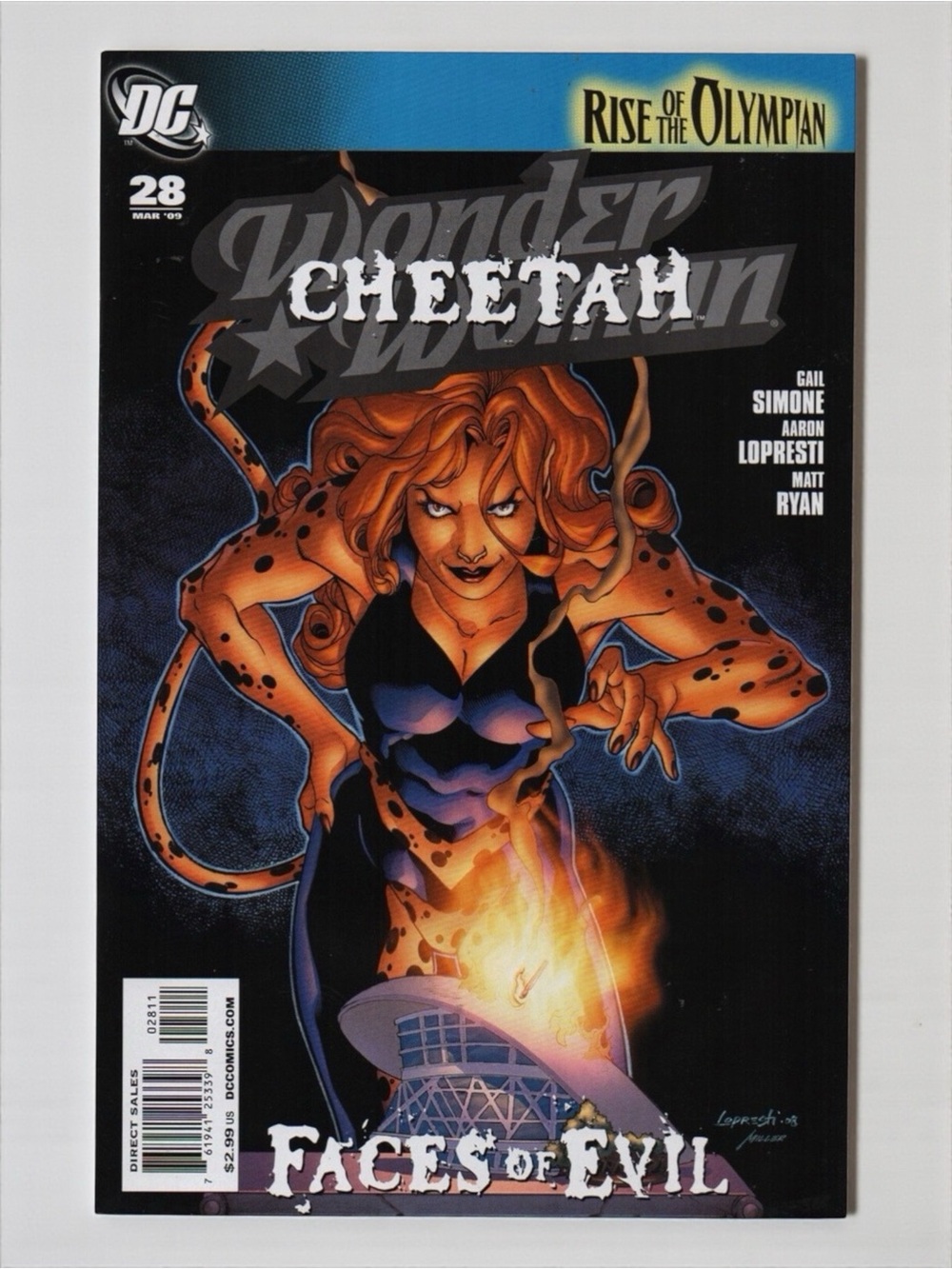 Wonder Woman #28 DC Comics 2009 Cheetah Faces of Evil VF Comic Book